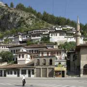 Shops and mosque, Berat