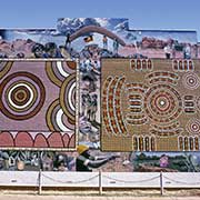 Aboriginal motif mural, Tennant Creek