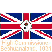 High Commissioner of Basutoland, Bechuanaland and Swaziland, 1931