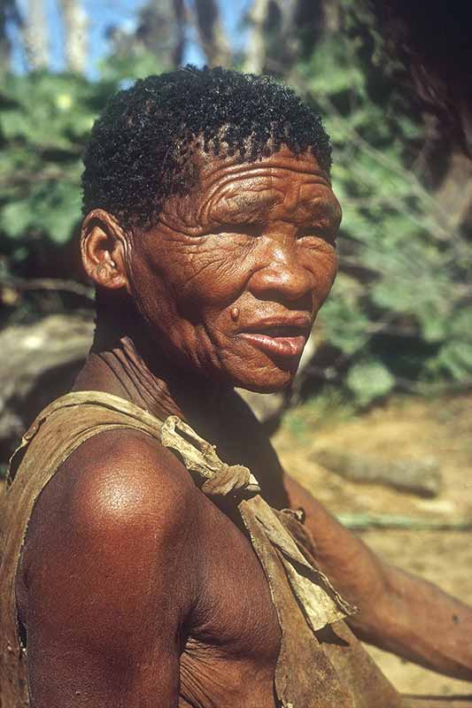 Old Mosarwa woman, Tsesane