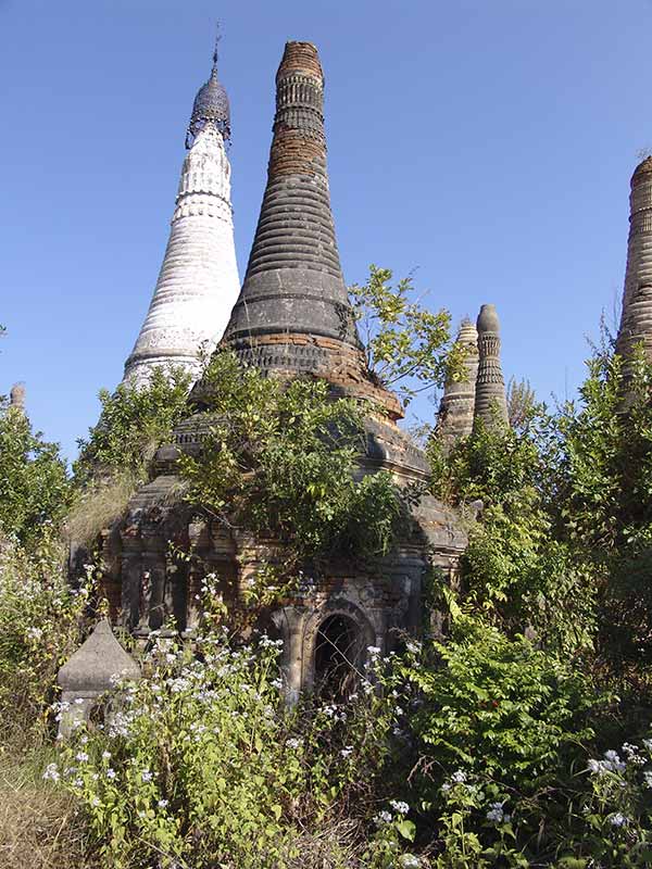 Old abandoned stupas