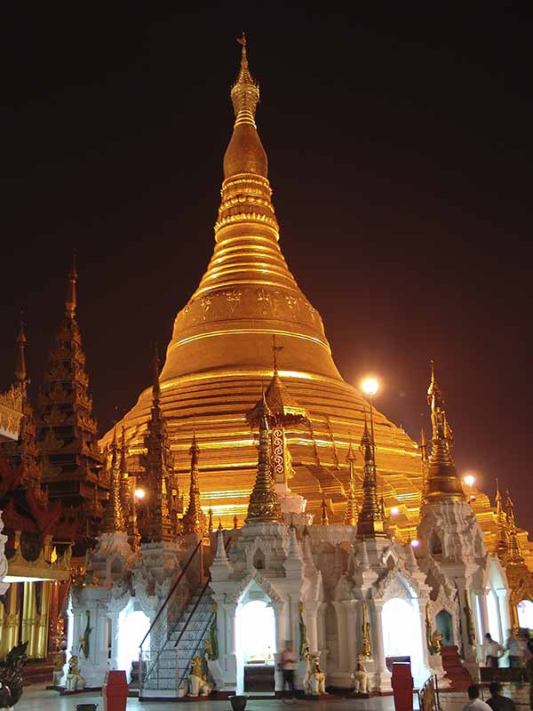 The stupa at night