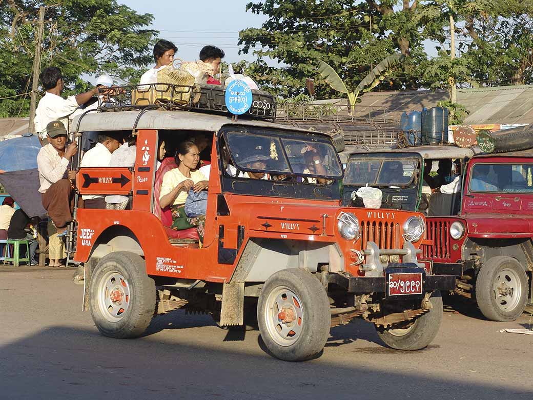Overloaded jeep
