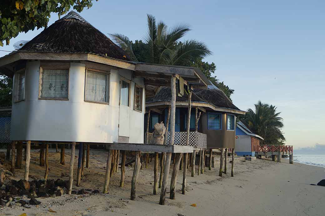 Simple beach shacks