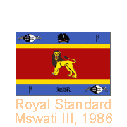 The Royal Standard of His Majesty King Mswati III of Swaziland, 1986