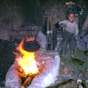 Helping the blacksmith