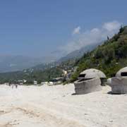 Bunkers on Dhërmi beach