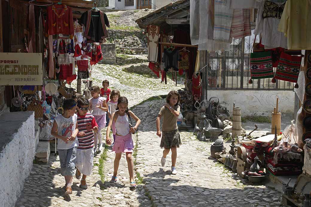 Children in the bazaar