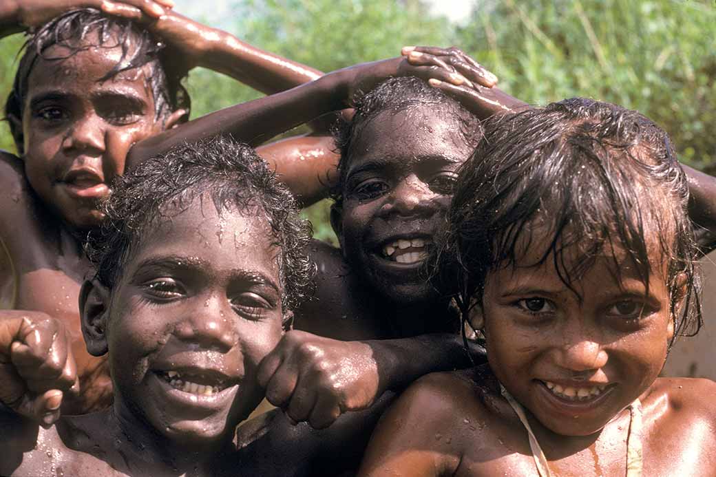 Four Tiwi kids