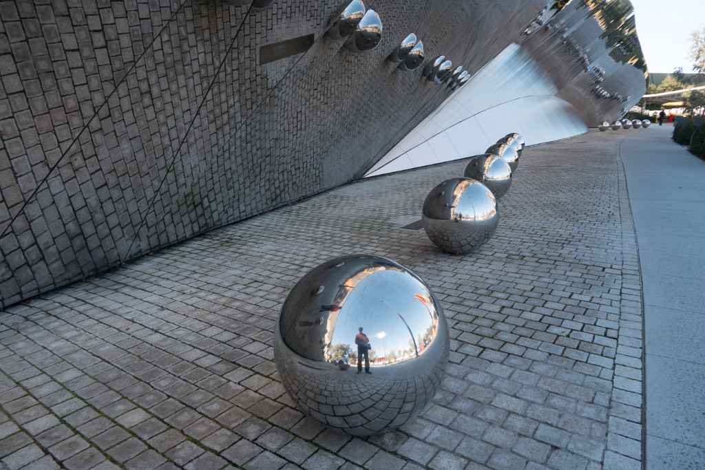 Metallic spheres, National Museum of Australia