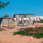 Corrugated iron huts