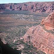 Steep sandstone cliffs