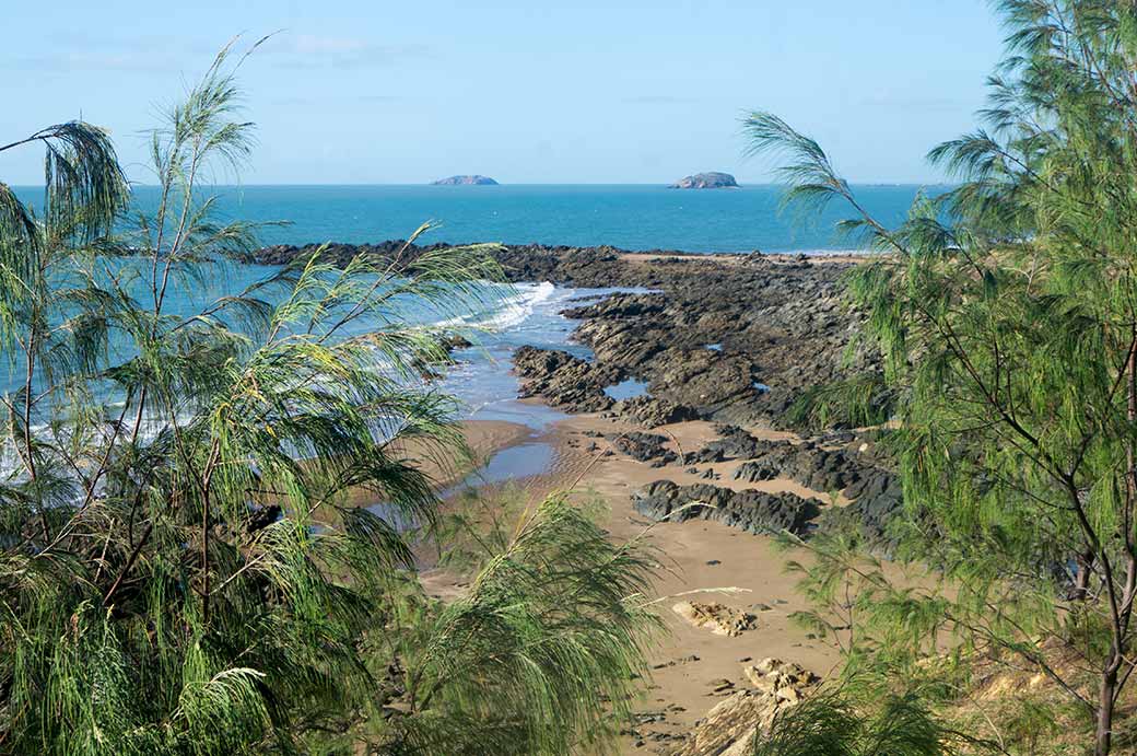 Reef islands from Emu Park