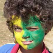 Boy with painted face