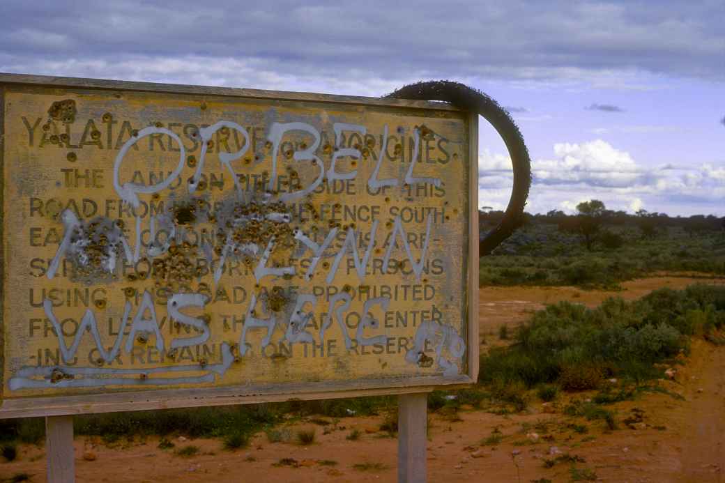 Entrance to Yalata Aboriginal Reserve