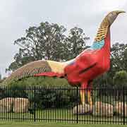 Large pheasant statue, Gumbuya World