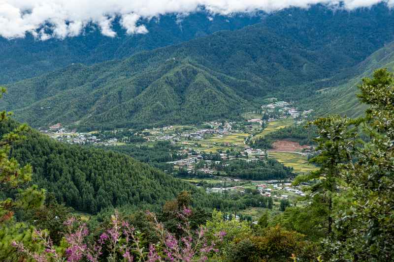 Paro valley from Tiger's Nest Hiking Trail