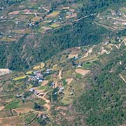 Flying over Paro