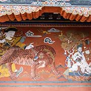 Wall painting Rinpung Dzong (Paro Dzong)