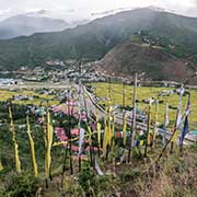 View of airport and Paro Chhu