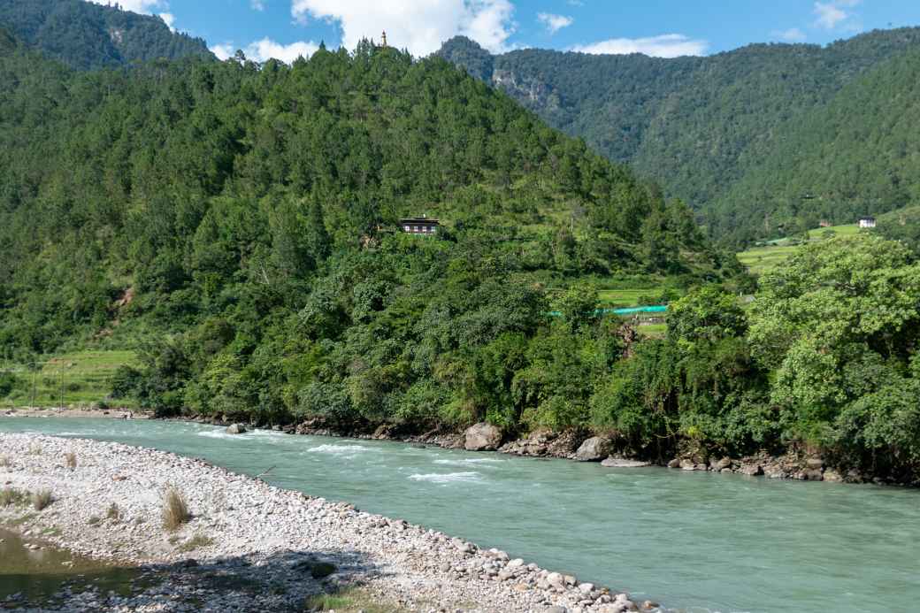 View to Khamsum Yulley Namgyal Chorten