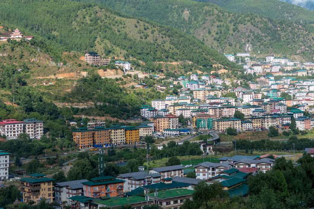 Thimphu from Phuntsho Khangsar Hotel