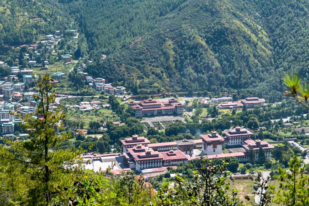 View to Tashichho Dzong