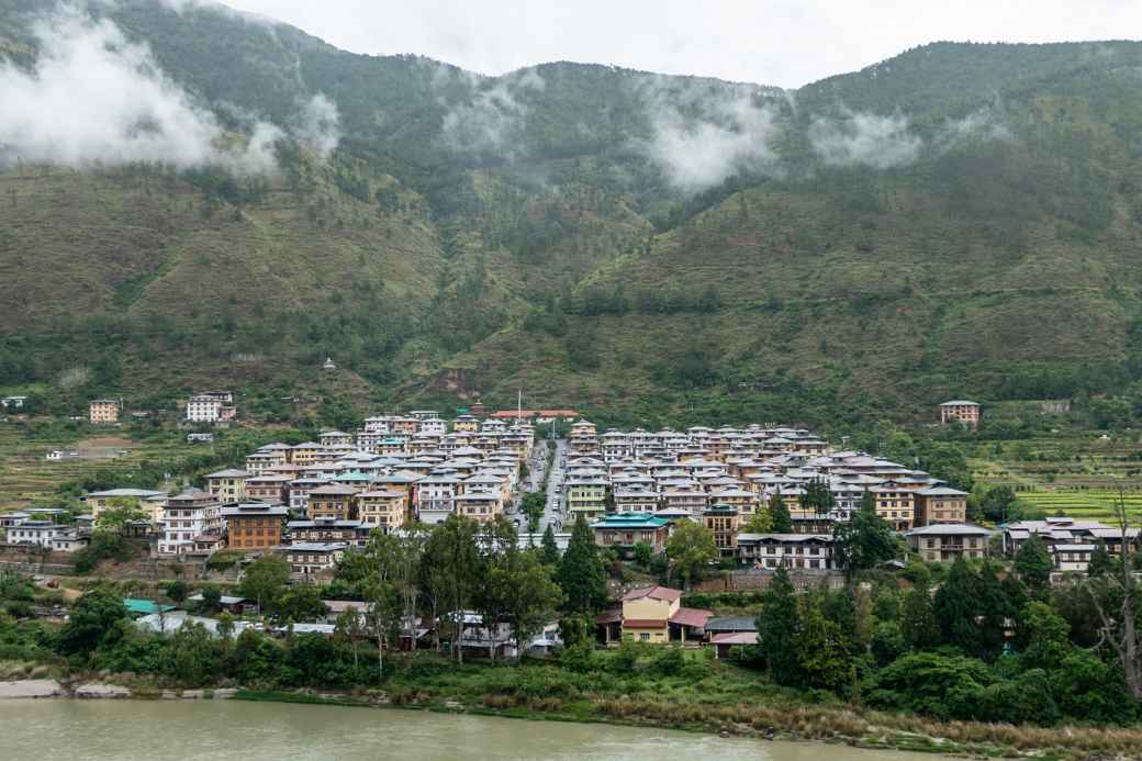 View to Bajo, Wangdue Phodrang