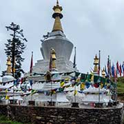 Chorten and Buddhist prayer flags