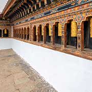 Prayer wheels, Gangtey Monastery