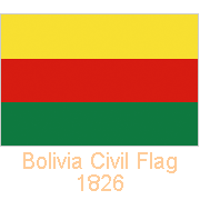 Bolivia Civil Flag, 1826