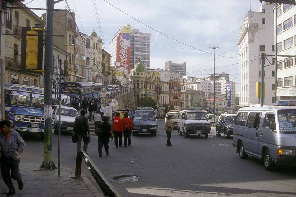 Traffic in La Paz