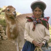 Girl with her llama