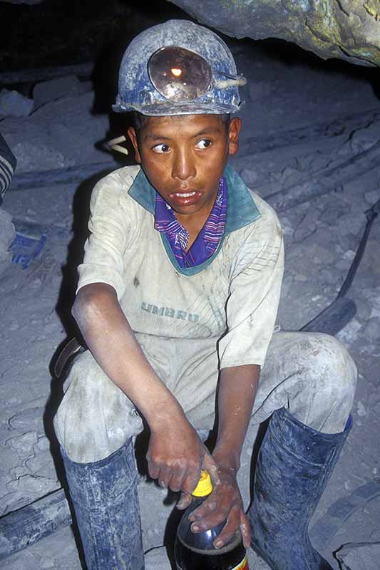 Young mine worker