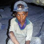 Young mine worker