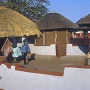 Huts and walled compound, Serowe