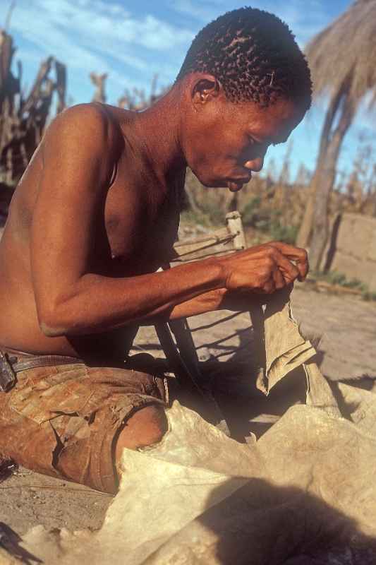 Making leather trousers, Matipatsela