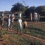 Girls fetching water, Molepolole