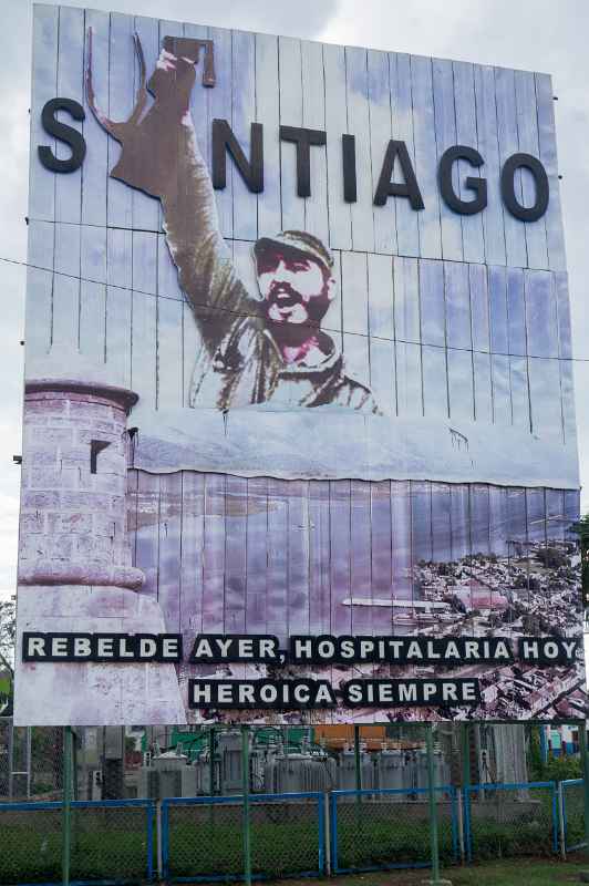 Poster of Fidel Castro, Santiago de Cuba