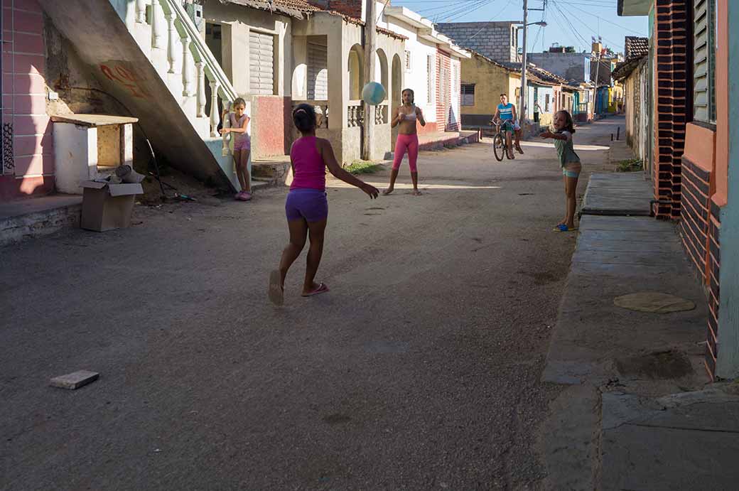 Girls playing, Trinidad