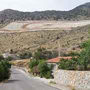 Turkish Cypriot flag on the hillside
