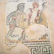 Mosaic of gladiators, referee, Kourion