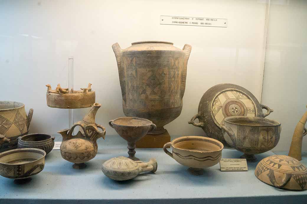 Decorated pottery, Cyprus Museum
