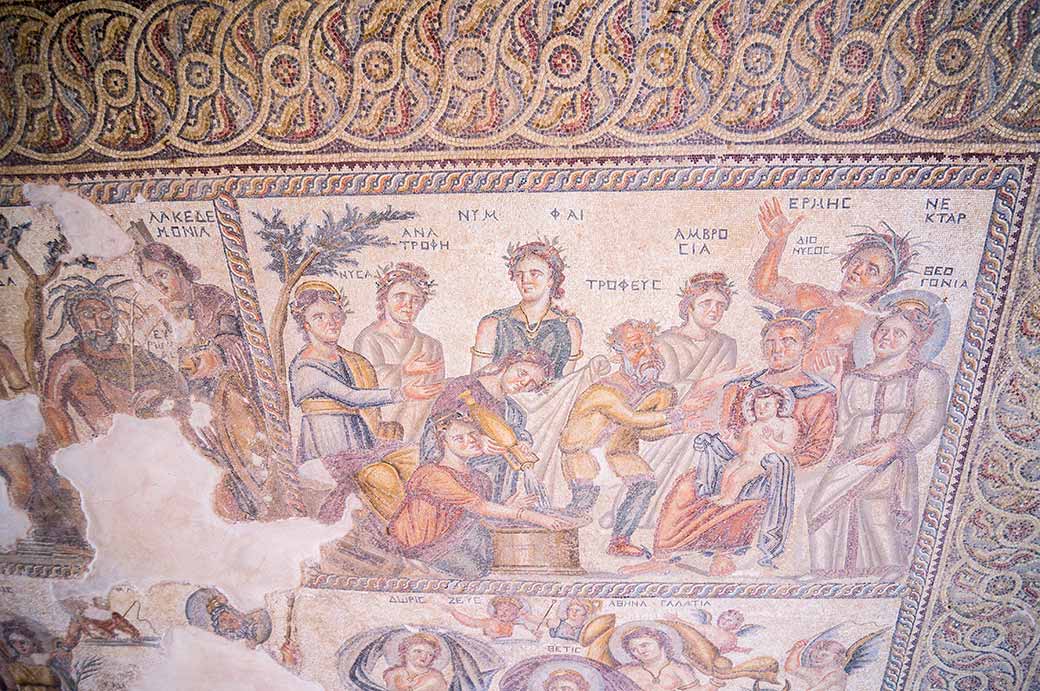 First bath of Dionysos Mosaic