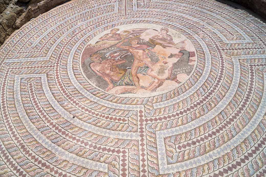 Mosaic floor, House of Theseus