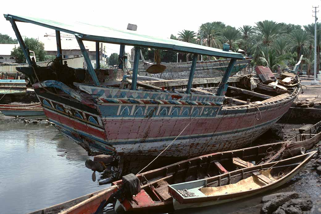 A dhow trading boat
