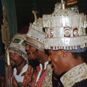 Priests with crowns