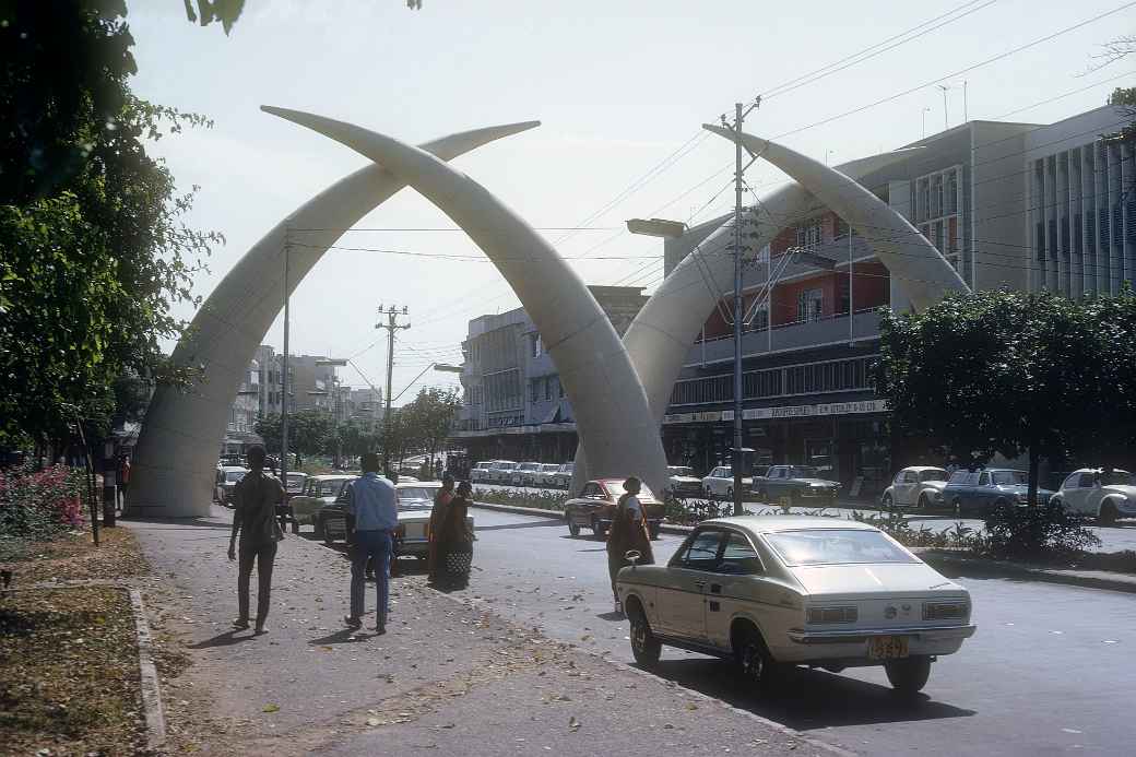 Elephant tusks, Mombasa