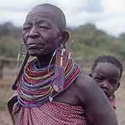 Elderly Samburu woman and child