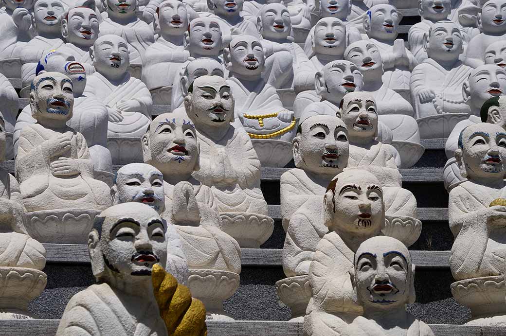 Monk statues